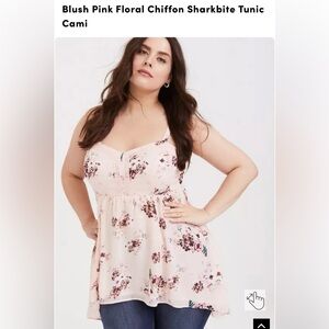 NWT Torrid Blush Pink Floral Cami Top